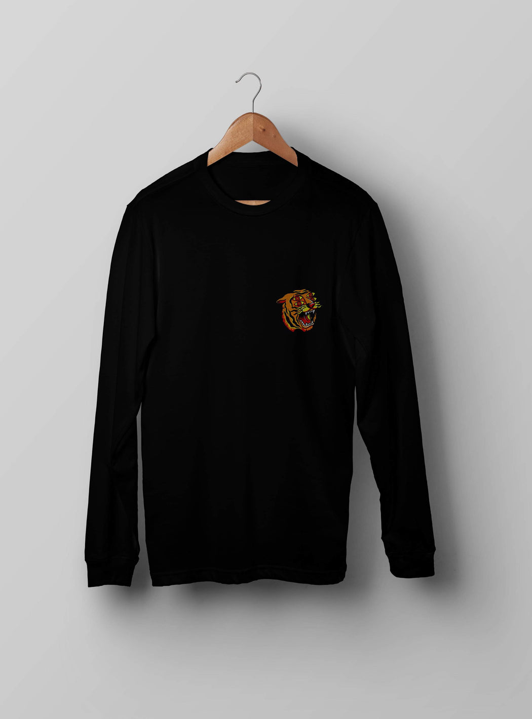 4 Eyes Tiger Black Sweatshirt - Kustom: Tees Factory