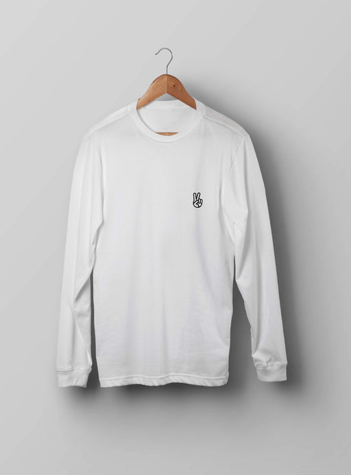 Peace White Sweatshirt - Kustom: Tees Factory