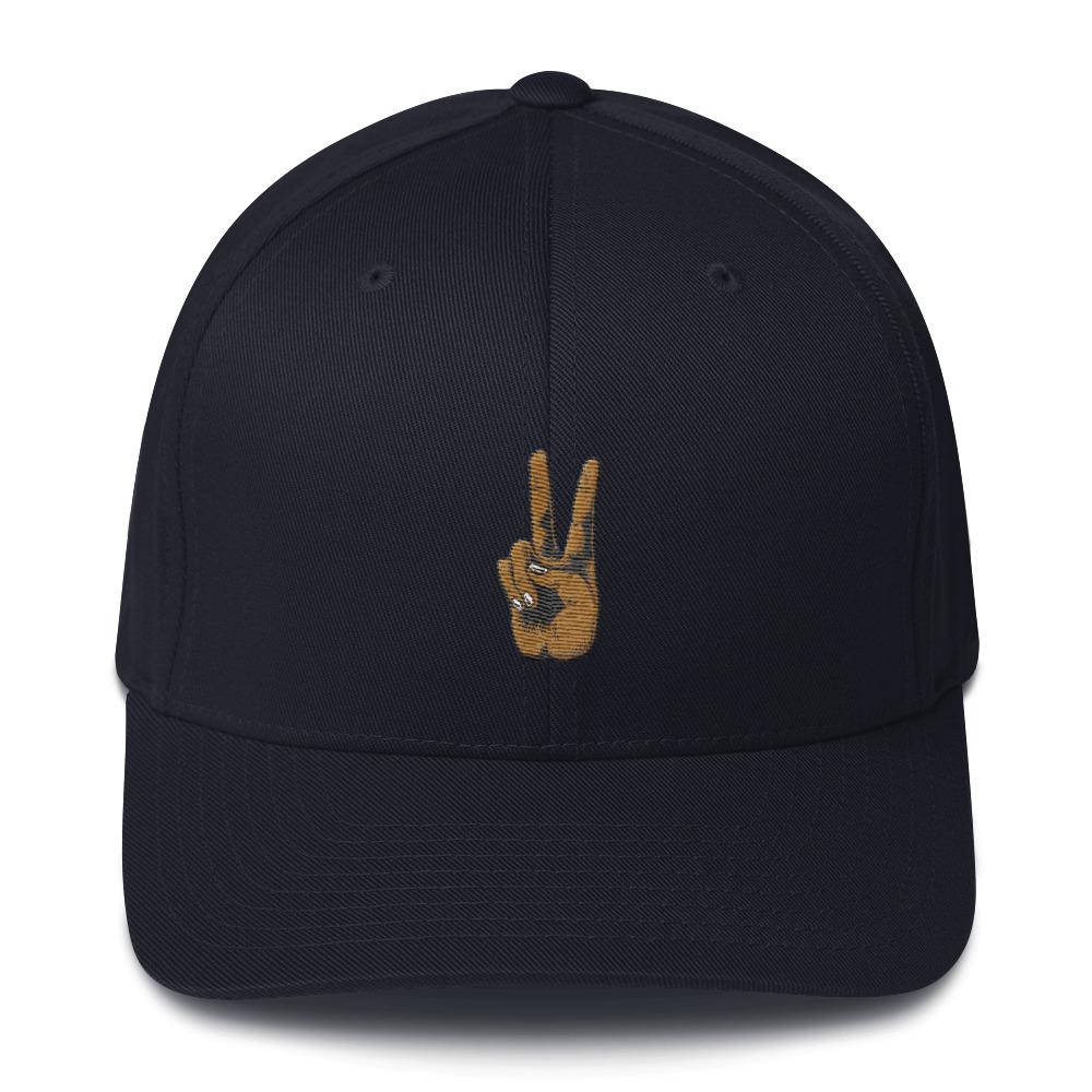 Peace Hand Structured Twill Cap - Kustom: Tees Factory